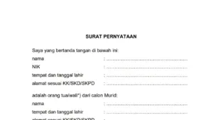 Contoh Surat Kebenaran Dokumen SPMB Jatim 20262027