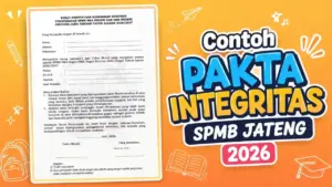 Format Pakta Integritas SPMB Jateng 2026
